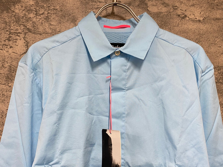KD500 ラファ Rapha POPLIN SHIRT 長袖 シャツ 水色 M