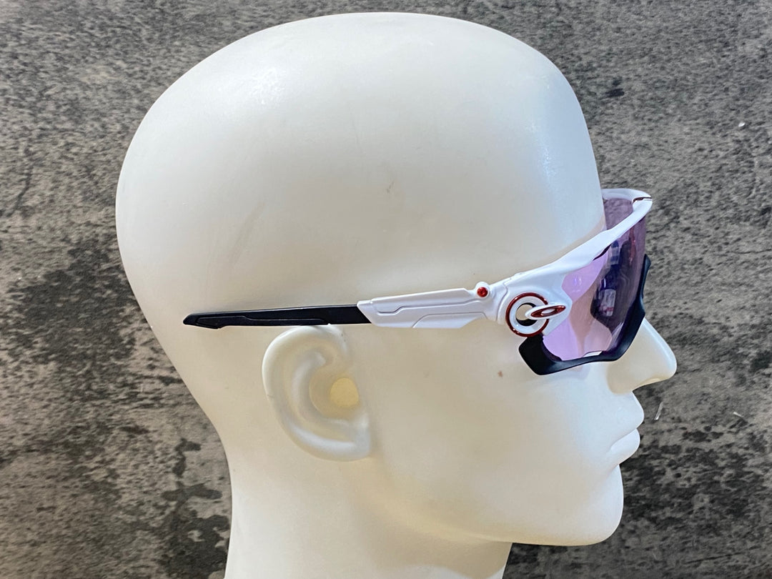 KE237 オークリー OAKLEY JAWBREAKER サングラス アイウェア 白黒 PRIZM ピンク クリア レンズ付属 ※汚れ