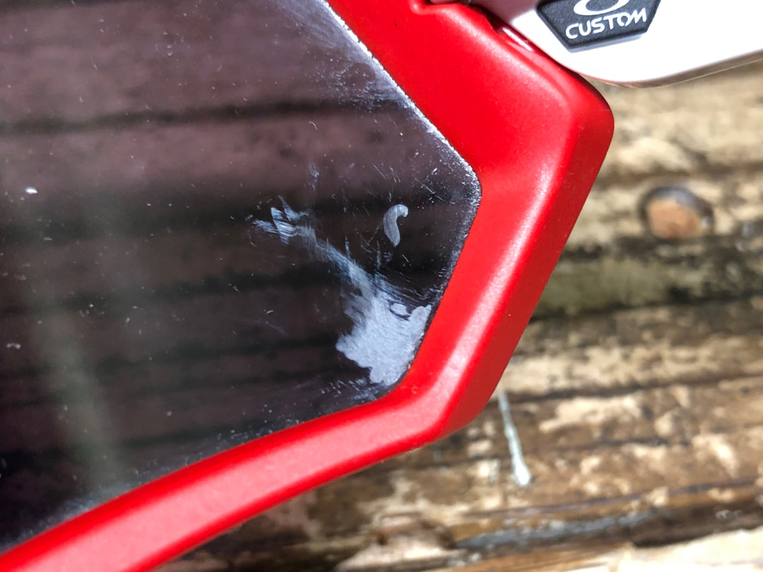 JO336 オークリー OAKLEY フライトジャケット FLIGHT JACKET サングラス アイウェア 白 赤 ※レンズスレ