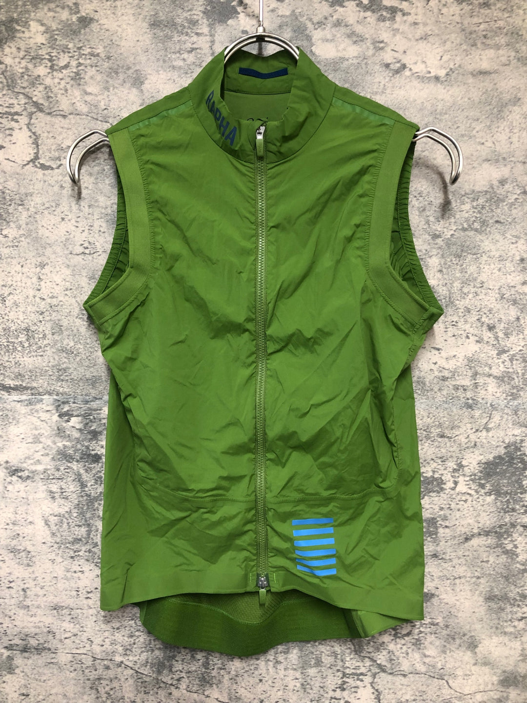 KL468 ラファ Rapha WOMEN'S PRO TEAM LIGHTWEIGHT GILET サイクルベスト ジレ 黄緑 XS ※動物の毛