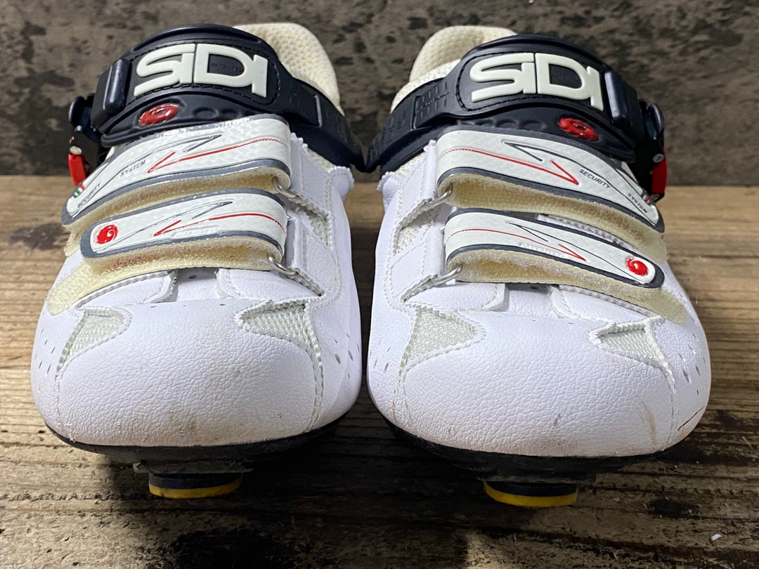 KE016 シディ SIDI Genius 5 Fit CARBON ビンディングシューズ 白 EU42 3穴