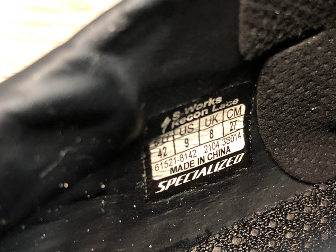 JS597 スペシャライズド SPECIALIZED S-WORKS Recon Lace ビンディングシューズ 2穴 EU42 グレー 紐