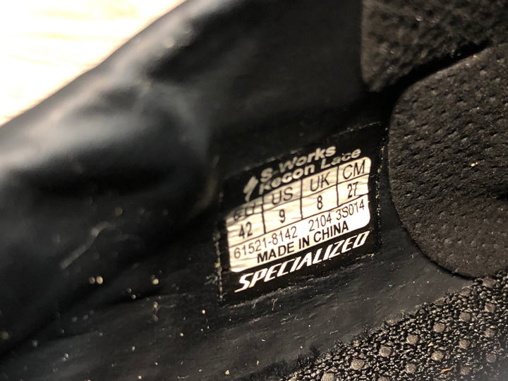 JS597 スペシャライズド SPECIALIZED S-WORKS Recon Lace ビンディングシューズ 2穴 EU42 グレー 紐
