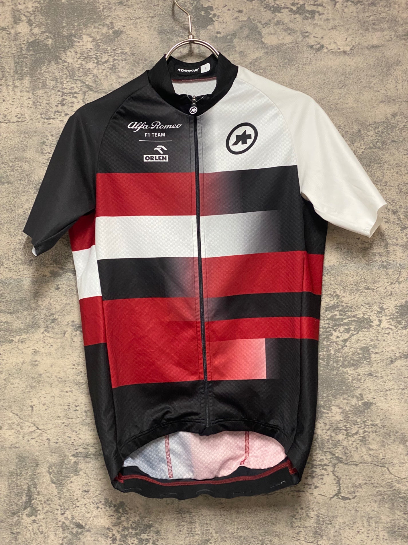 KA904 アソス ASSOS 半袖 サイクルジャージ 赤 黒 S Alfa Romeo F1