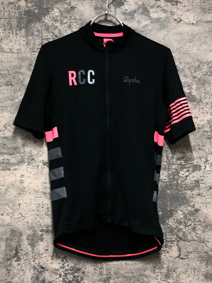 KH624 ラファ Rapha RCC CLASSIC JERSEY 半袖 サイクルジャージ 黒 S