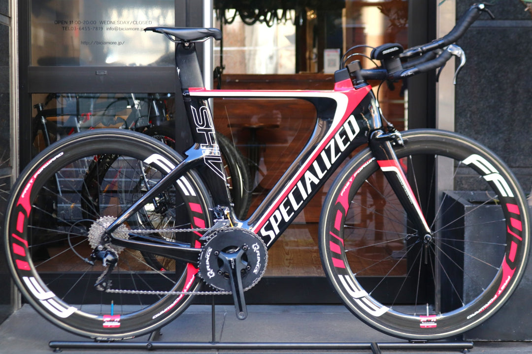スペシャライズド SPECIALIZED シヴ SHIV EXPERT 2015モデル Mサイズ シマノ 105 5800 MIX 11S カーボン トライアスロンバイク FFWD F6R 【東京南麻布店】