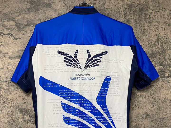 KJ815 スポーツフル sportful 半袖 サイクルジャージ 青 白 L ALBERTO CONTADOR