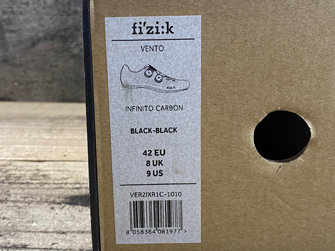 JW406 フィジーク fizik VENTO INFINITO CARBON ビンディングシューズ 黒 EU42