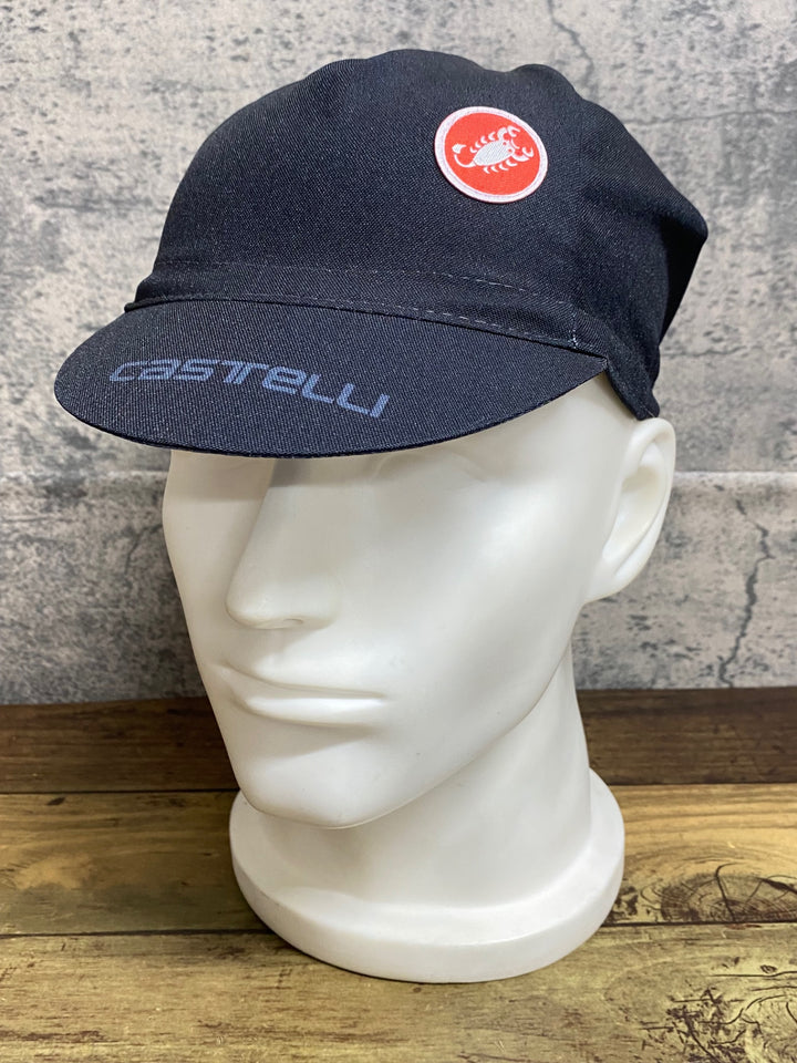 KI788 カステリ CASTELLI ROSSO CORSA サイクルキャップ 黒 タグカット