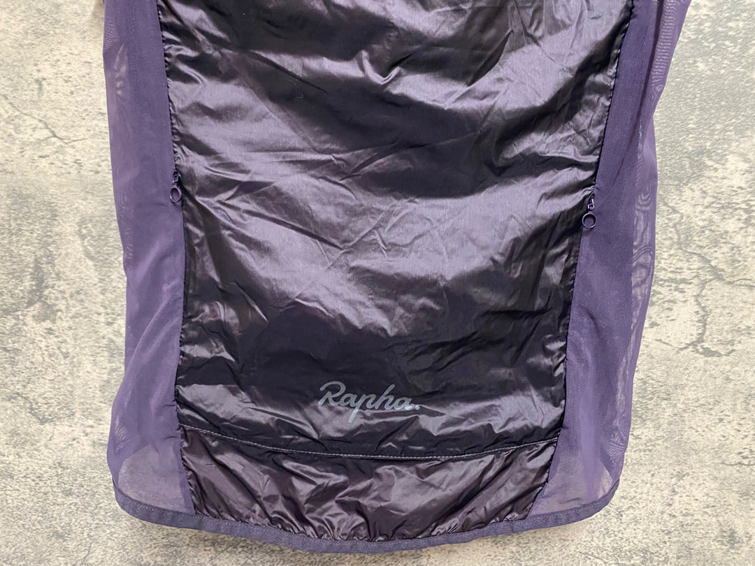 KL475 ラファ Rapha WOMEN'S BREVET INSULATED GILET サイクルベスト ジレ 紫 XS ※動物の毛