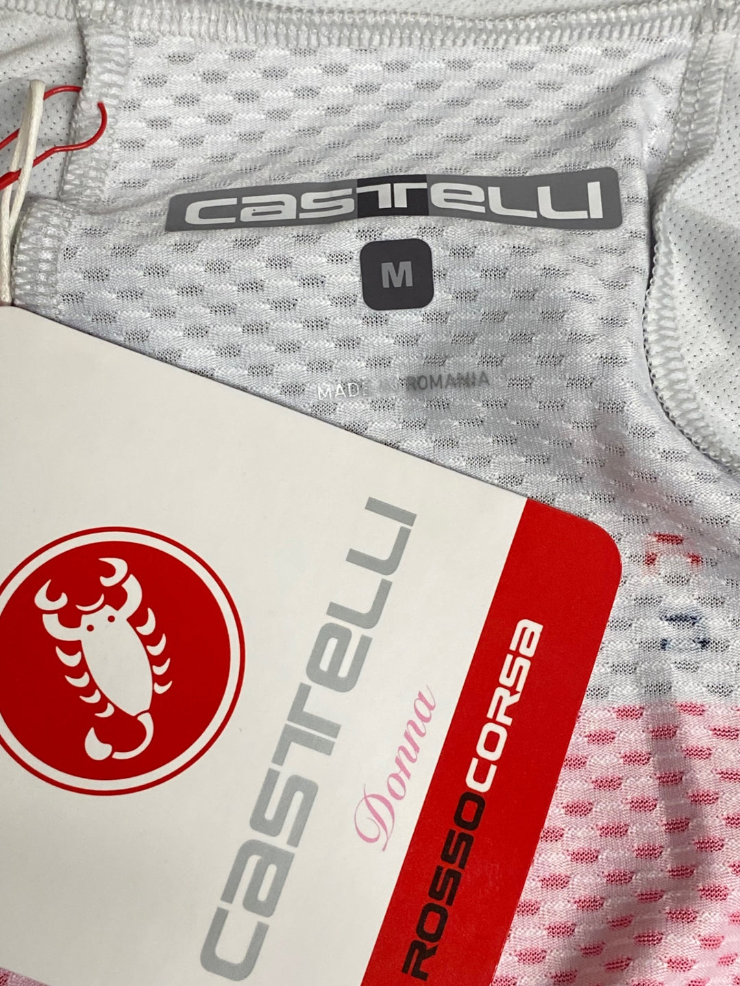 JV047 カステリ CASTELLI 半袖 サイクルジャージ グレー オレンジ ブラック レディース M 未使用