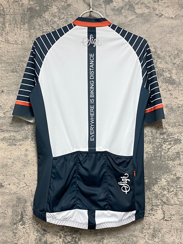 KB709 シーガー sigr 半袖 サイクルジャージ ネイビー S
