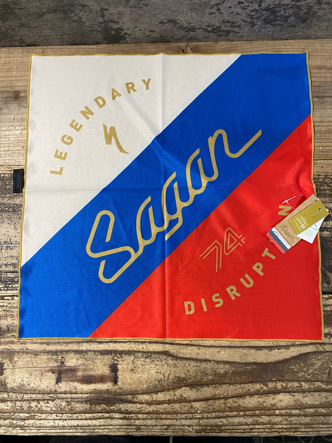 JV631 スペシャライズド SPECIALIZED バンダナ 白赤青 ONESIZE SAGAN DISRUPTION