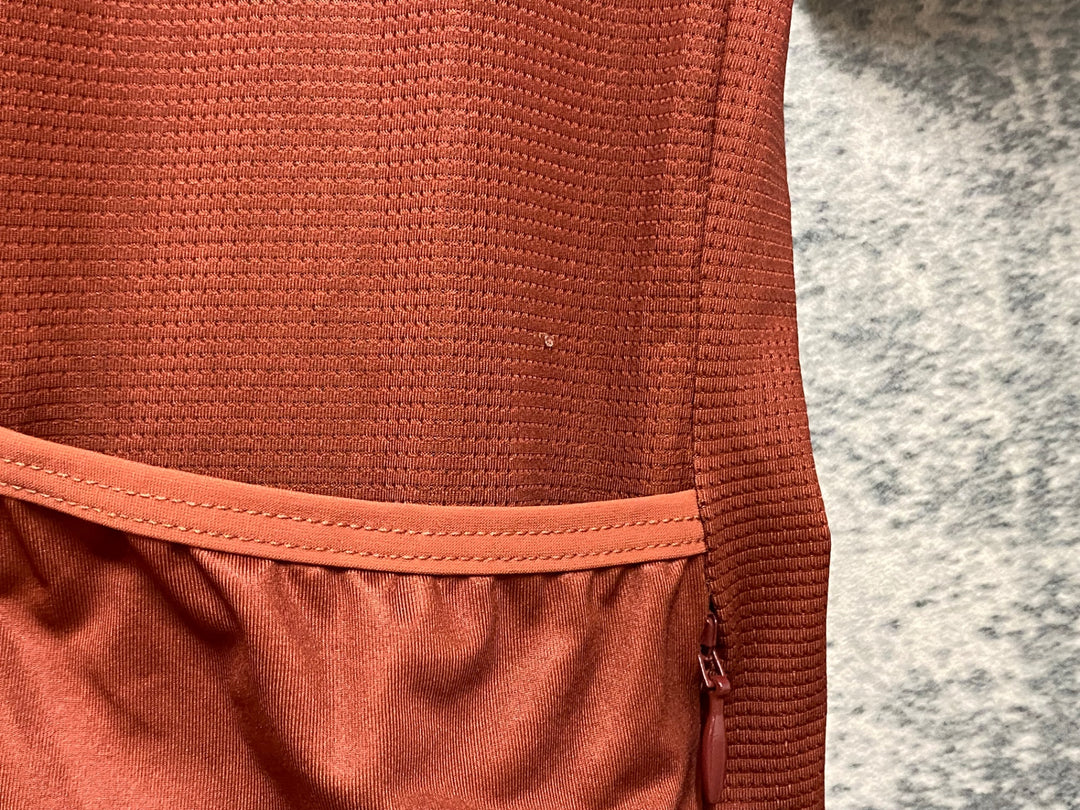 KA591 パスノーマルスタジオ PAS NORMAL STUDIOS MECHANISM JERSEY 半袖 サイクルジャージ ブラウン L ※ほつれ