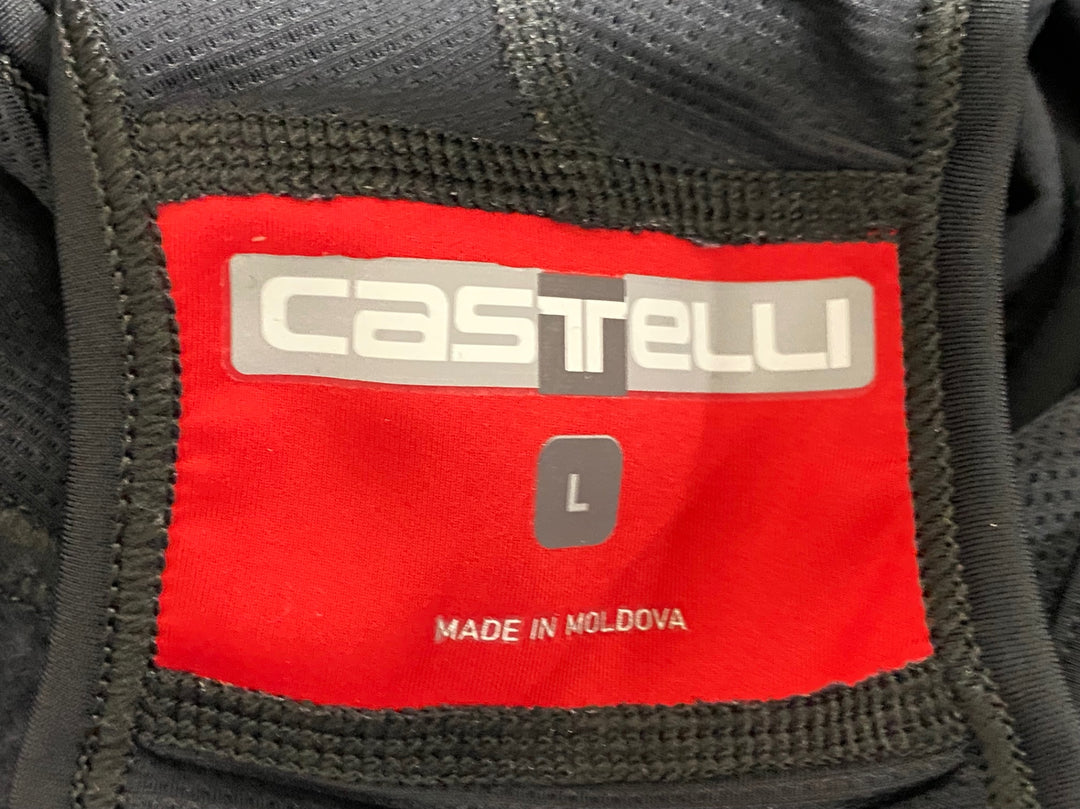 KB493 カステリ CASTELLI ビブタイツ 黒 L 裏起毛