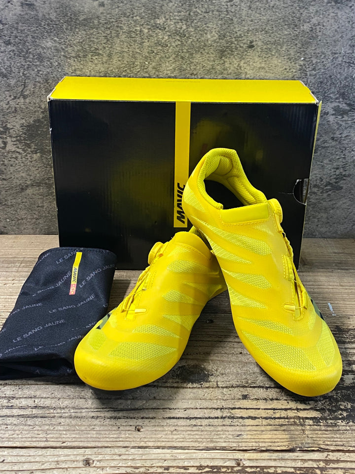 KH366 マヴィック MAVIC コスミック COSMIC SL ULTIMATE ビンディングシューズ EU41 1/3 26㎝ イエロー SPD-SL 未使用品