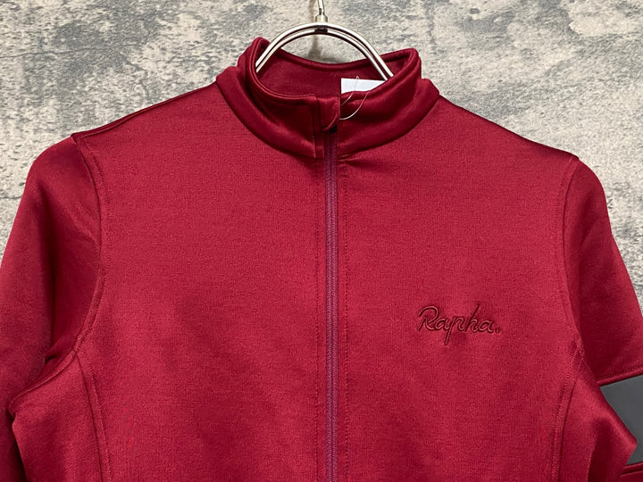 JX654 ラファ Rapha WOMEN'S WINTER JERSEY 長袖 サイクルジャージ ワインレッド レディース XS 裏起毛