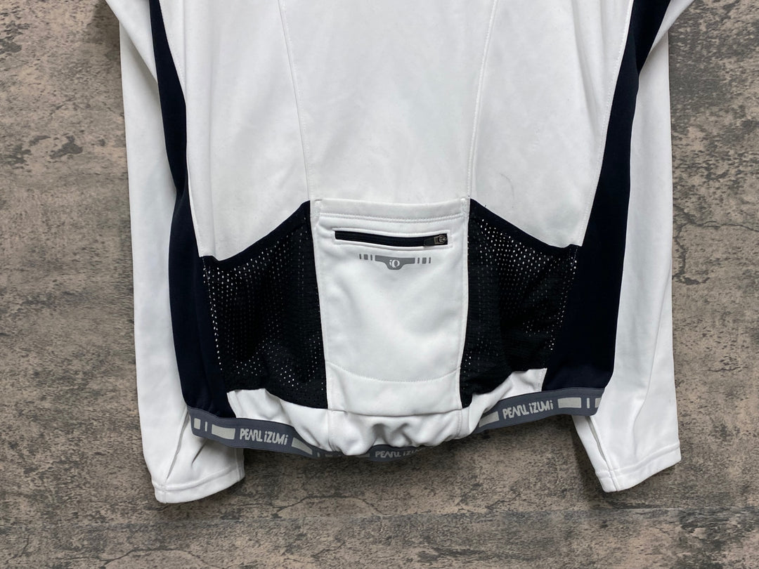 JW508 パールイズミ PEARL iZUMi 長袖 サイクルジャージ 白 L 裏起毛