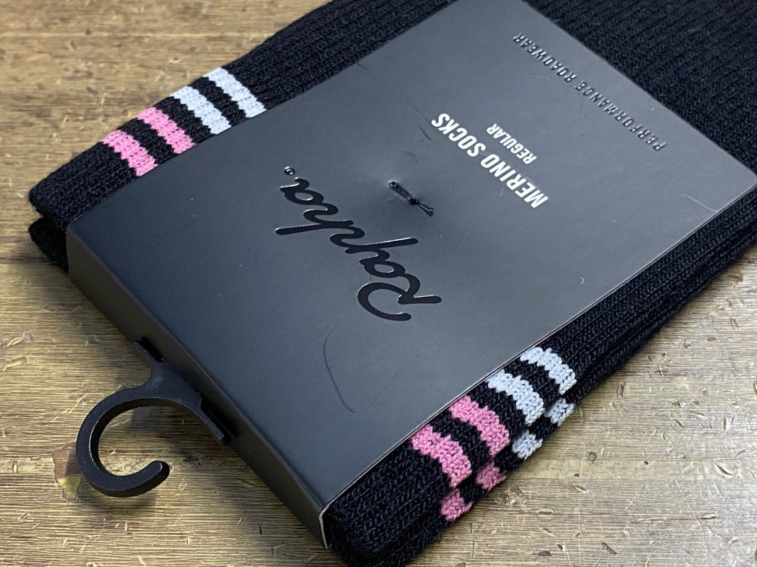 KC697 ラファ Rapha MERINO SOCKS REGULAR ソックス 黒 L 未使用