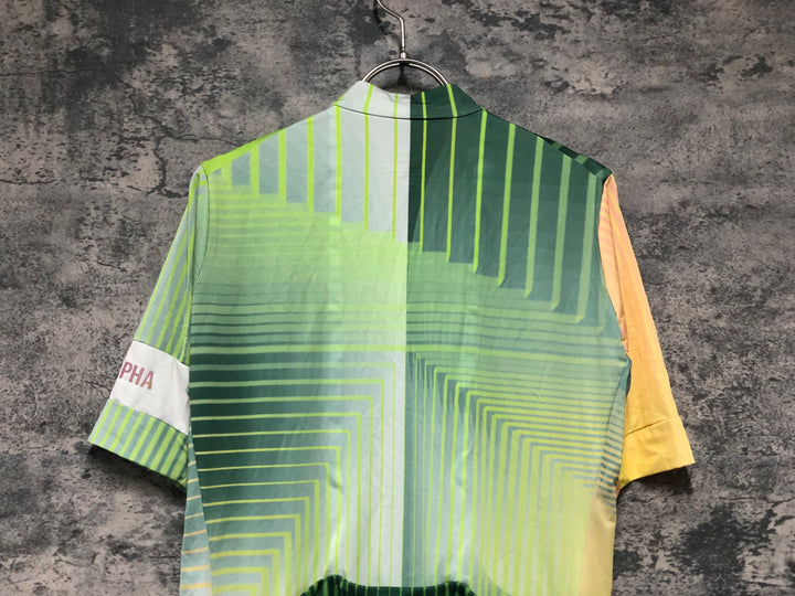 KK085 ラファ RAPHA TUNNEL VISION PT JERSEY 半袖 サイクルジャージ 緑 Lサイズ