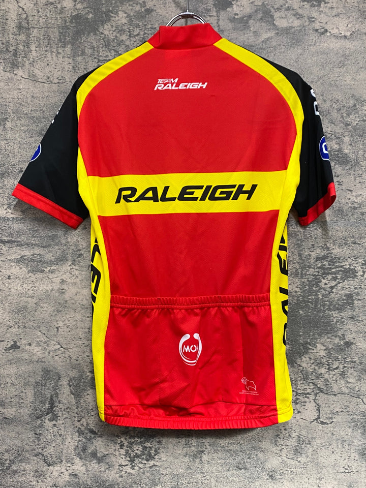 JY839 モア MOA 半袖 サイクルジャージ 赤黄 3 Raleigh Pro Team
