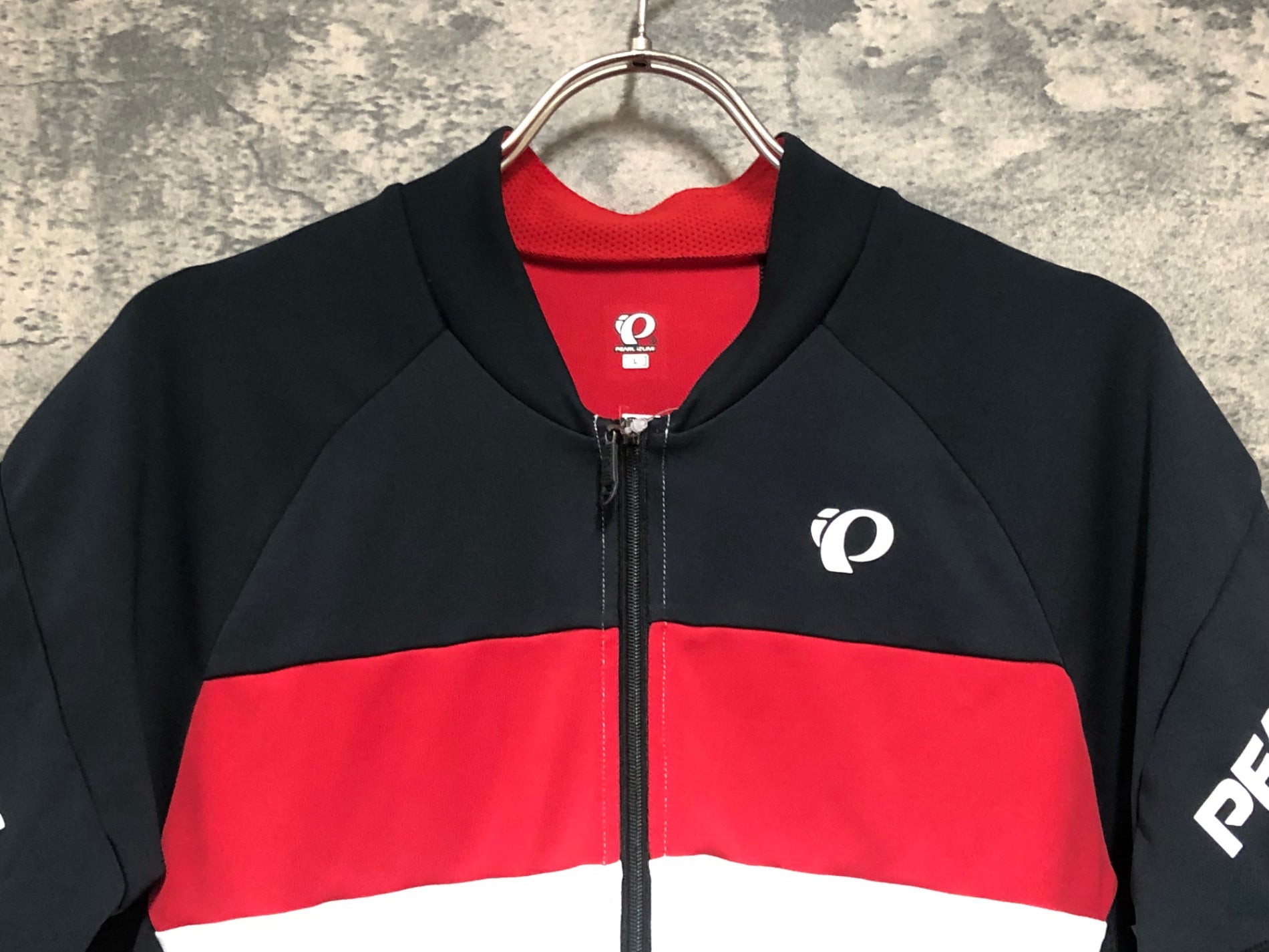 PEARL IZUMI サイクルジャージ 黒/白/赤　XL KK711 パールイズミ PEARL iZUMi 半袖 サイクルジャージ 黒赤白 L