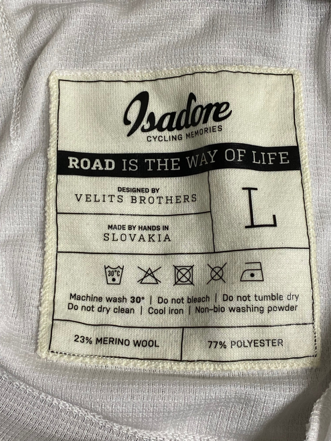 JJ986 イザドア ISADORE 半袖 サイクルジャージ 白 L