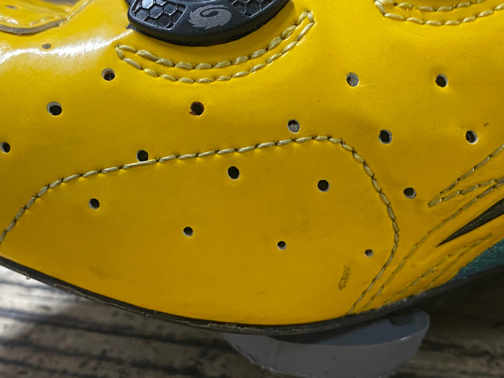 KH239 シディ SIDI WIRE Carbon Vernice Chris Froome Limited Edition ビンディングシューズ 3穴 黄色 EU40 ※傷や汚れあり