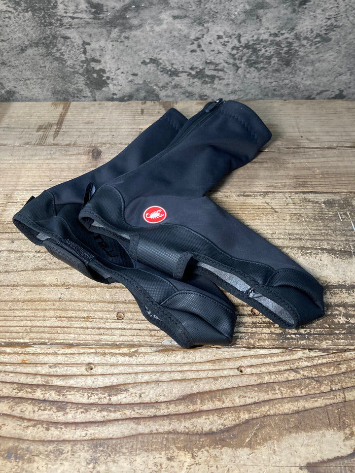 JX886 カステリ CASTELLI シューズウォーマー 黒 M 裏起毛