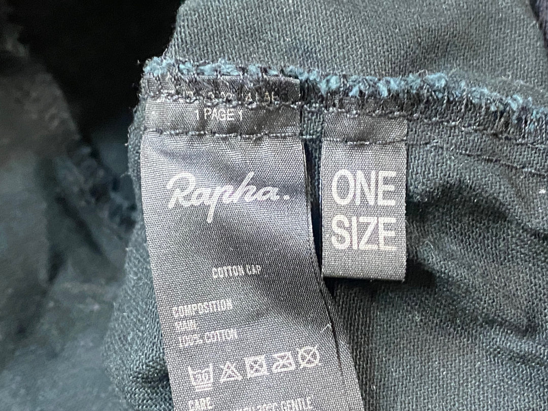 KA004 ラファ Rapha COTTON CAP サイクルキャップ 黒 総柄 ワンサイズ