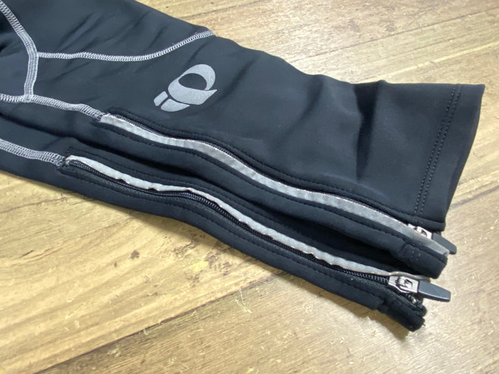 KB239 パールイズミ PEARL iZUMi レッグウォーマー 黒 M チャック付き ※ロゴ劣化