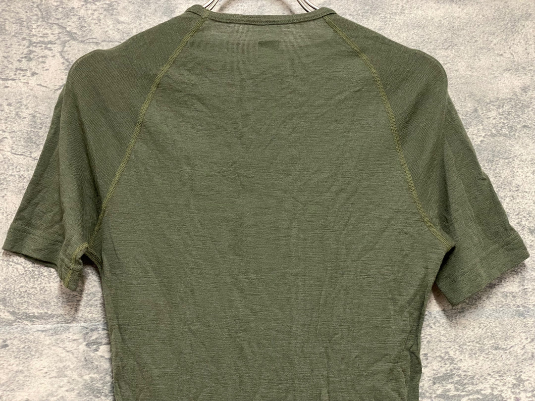 KM409 ラファ Rapha MERINO BASE LAYER - SHORT SLEEVE 半袖 ベースレイヤー カーキ XS