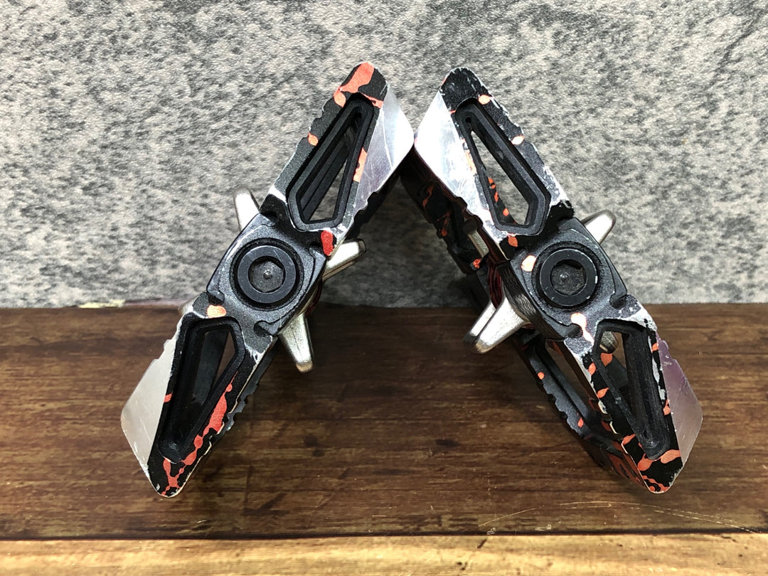 JK261 クランクブラザース crankbrothers MALLET E LS ビンディングペダル 黒 赤