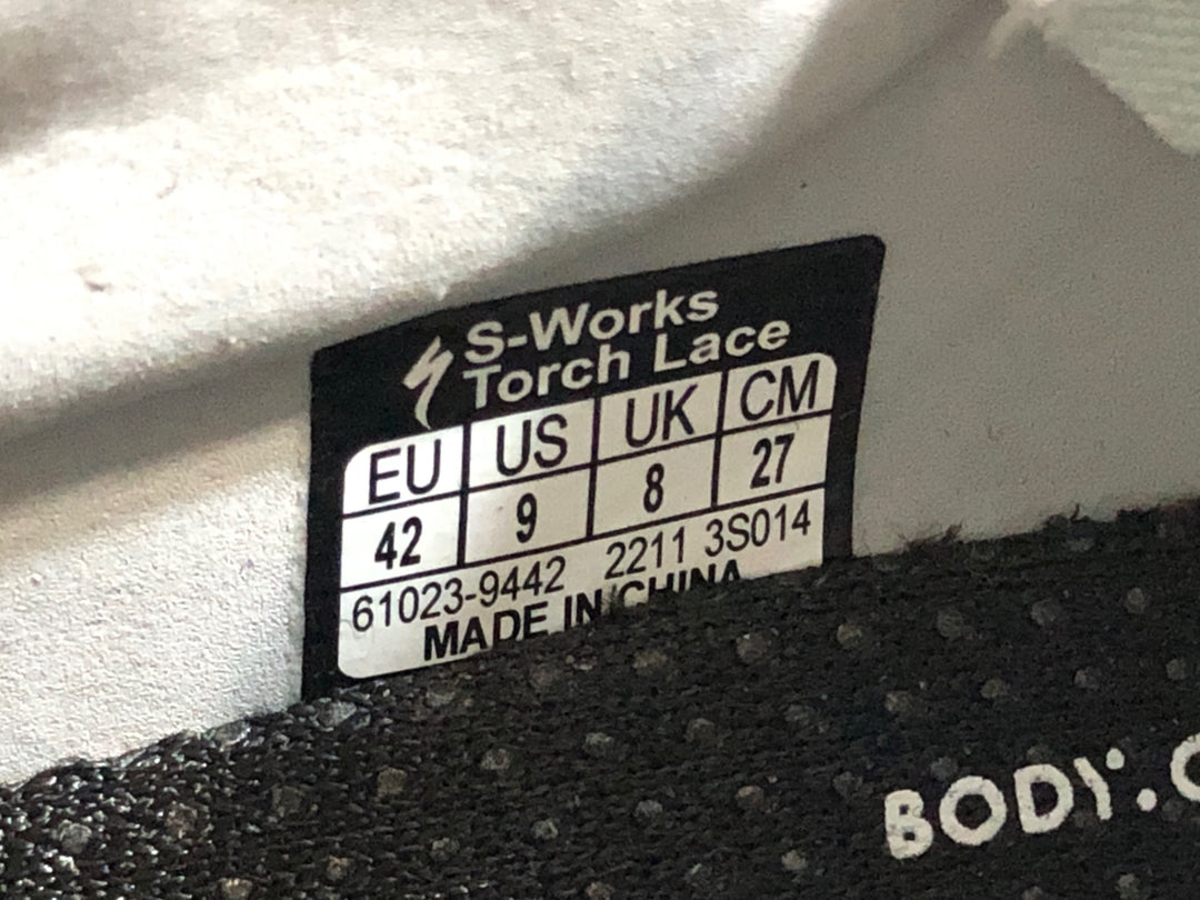 KF644 スペシャライズド SPECIALIZED S-WORKS TORCH LACE ビンディングシューズ 白 EU42