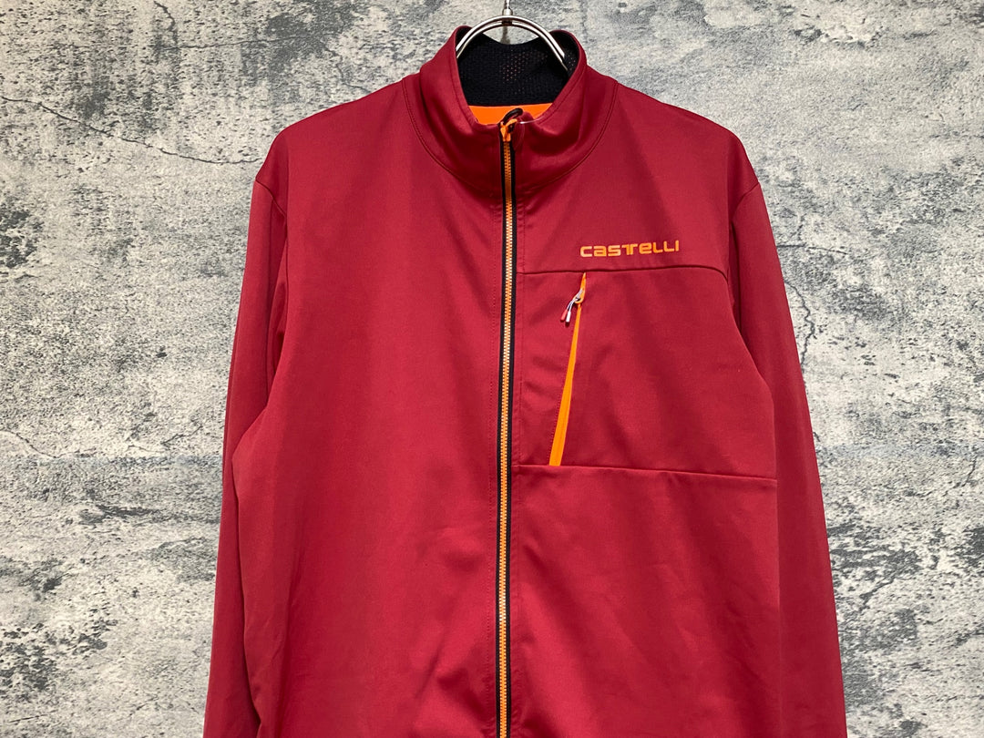 JP538 カステリ CASTELLI 長袖 サイクルジャケット 赤 L GORE-TEX INFINIUM