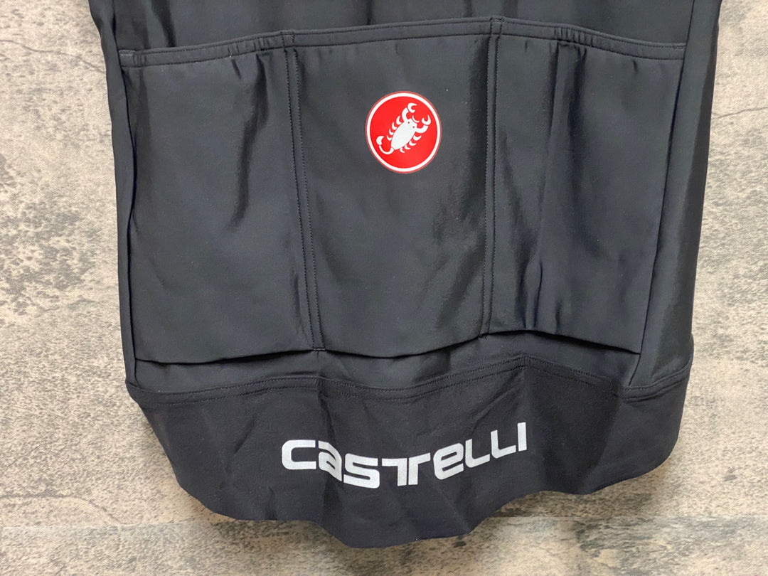 JP269 カステリ CASTELLI ロッソコルサ ROSSO CORSA PERFETTO 半袖 サイクルジャージ 黒 L GORE WINDSTOPPER
