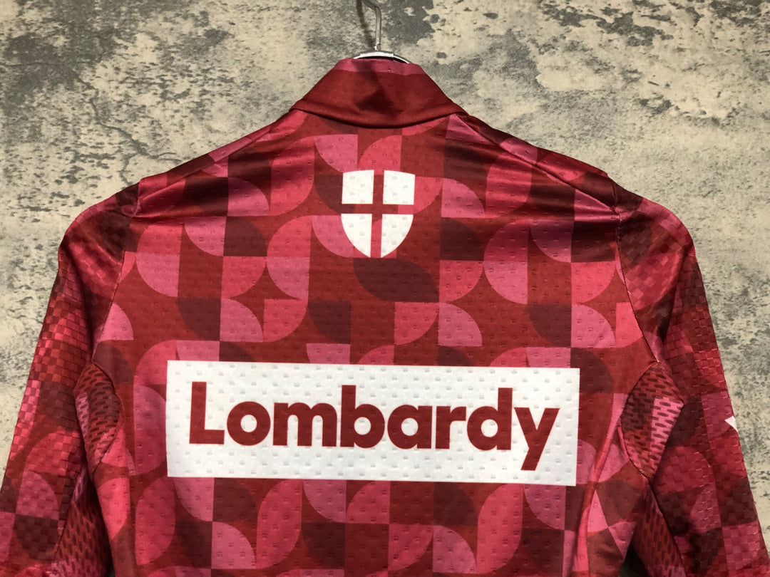 JJ489 ブラックシープ BLACKSHEEP 半袖 サイクルジャージ 赤 XS Lombardy