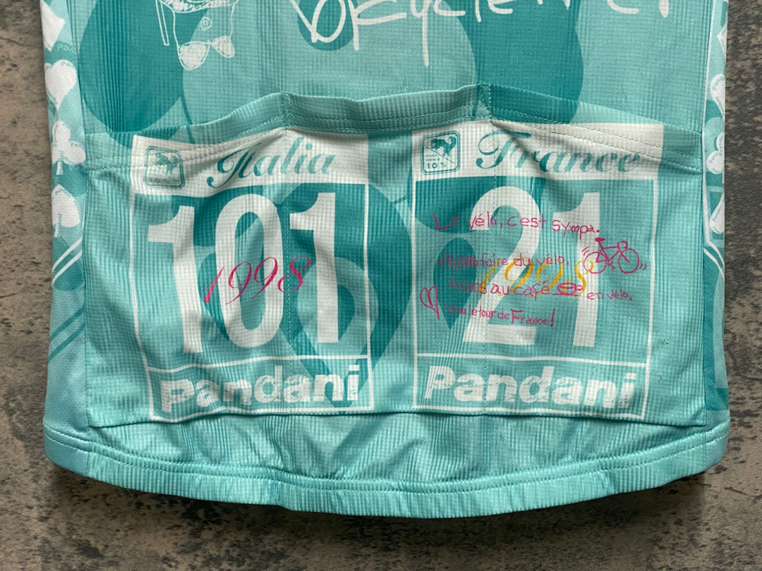 JR197 パンダーニ pandani 半袖サイクルジャージ M 水色