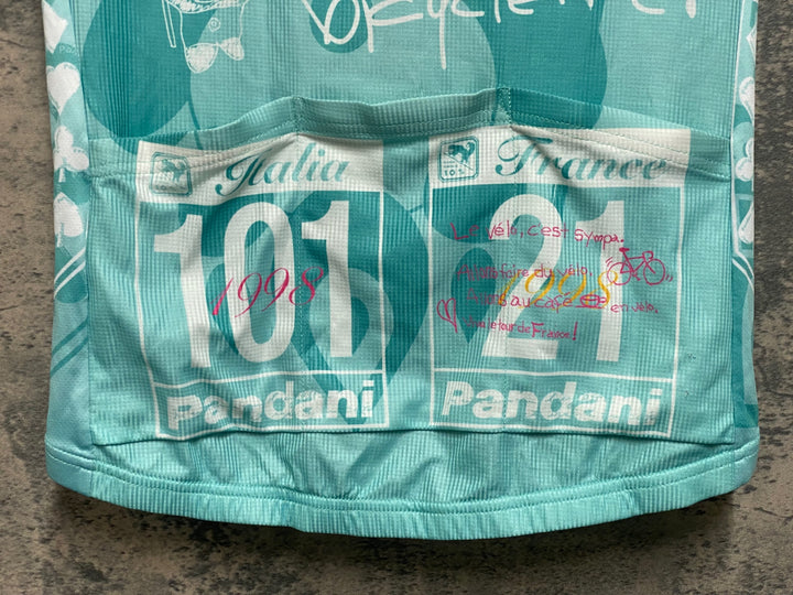 JR197 パンダーニ pandani 半袖サイクルジャージ M 水色