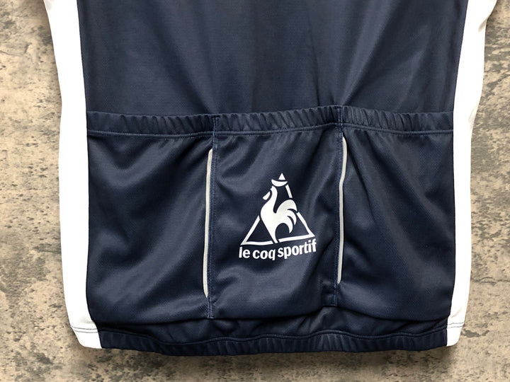 JJ573 ルコックスポルティフ le coq sportif 半袖 サイクルジャージ 紺 L