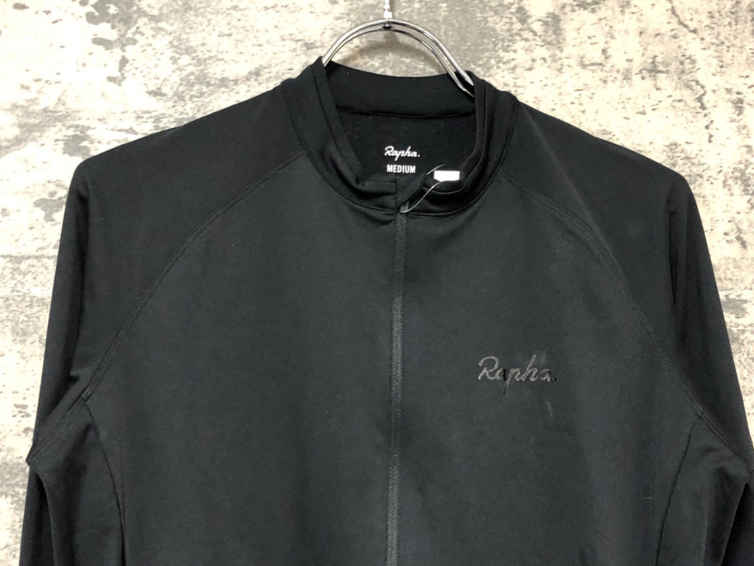 KM701 ラファ Rapha MEN'S LONG SLEEVE CORE JERSEY 長袖 サイクルジャージ 黒 M 裏起毛