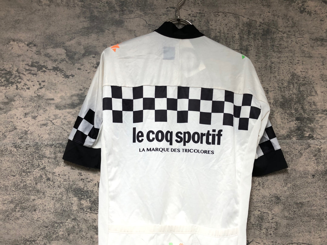 JX335 ルコックスポルティフ le coq sportif 半袖 サイクルジャージ 白 O