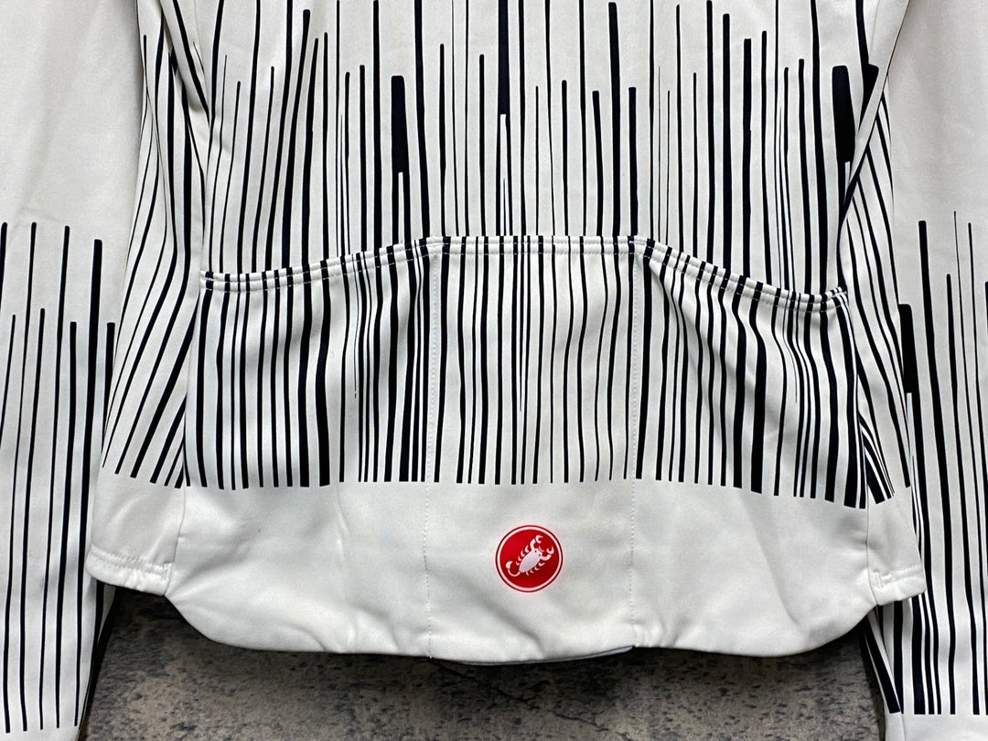 JV432 カステリ CASTELLI 長袖 サイクルジャージ 白 M 裏起毛