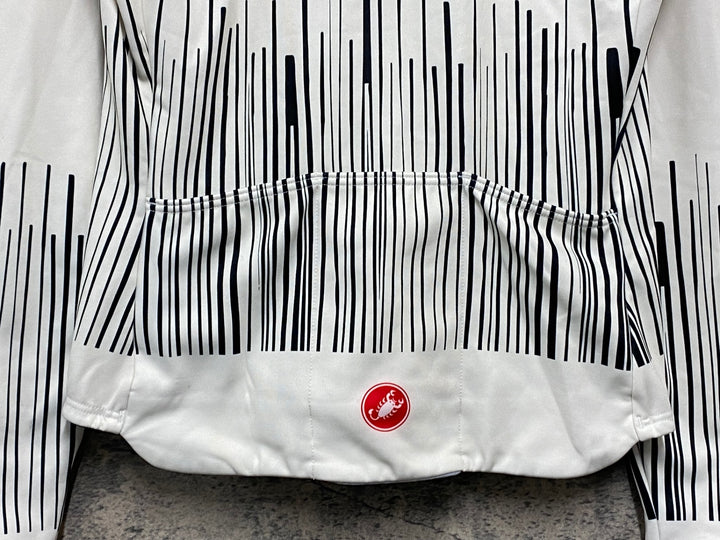 JV432 カステリ CASTELLI 長袖 サイクルジャージ 白 M 裏起毛
