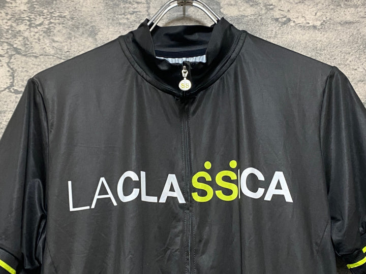 KN377 LACLASSICA 半袖サイクルジャージ 黒 M