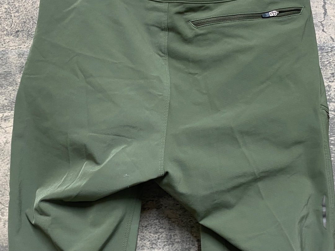 JO158 モンベル mont-bell ペダリングパンツ サイクルパンツ ロング カーキ S ※スレ