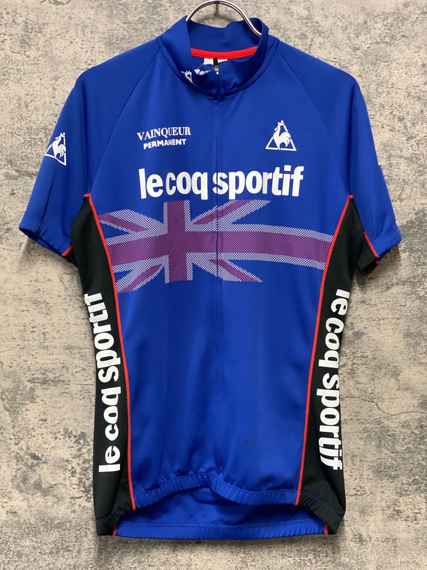 KI224 ルコックスポルティフ le coq sportif 半袖 サイクルジャージ 青