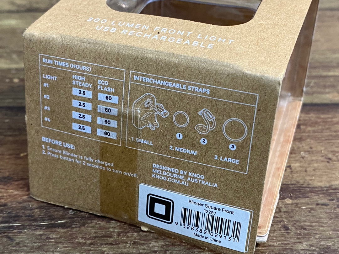 JN981 ノグ knog ブレンダー BLINDER FLASH PATTERN BIKE LIGHT フロント ライト 点灯確認済