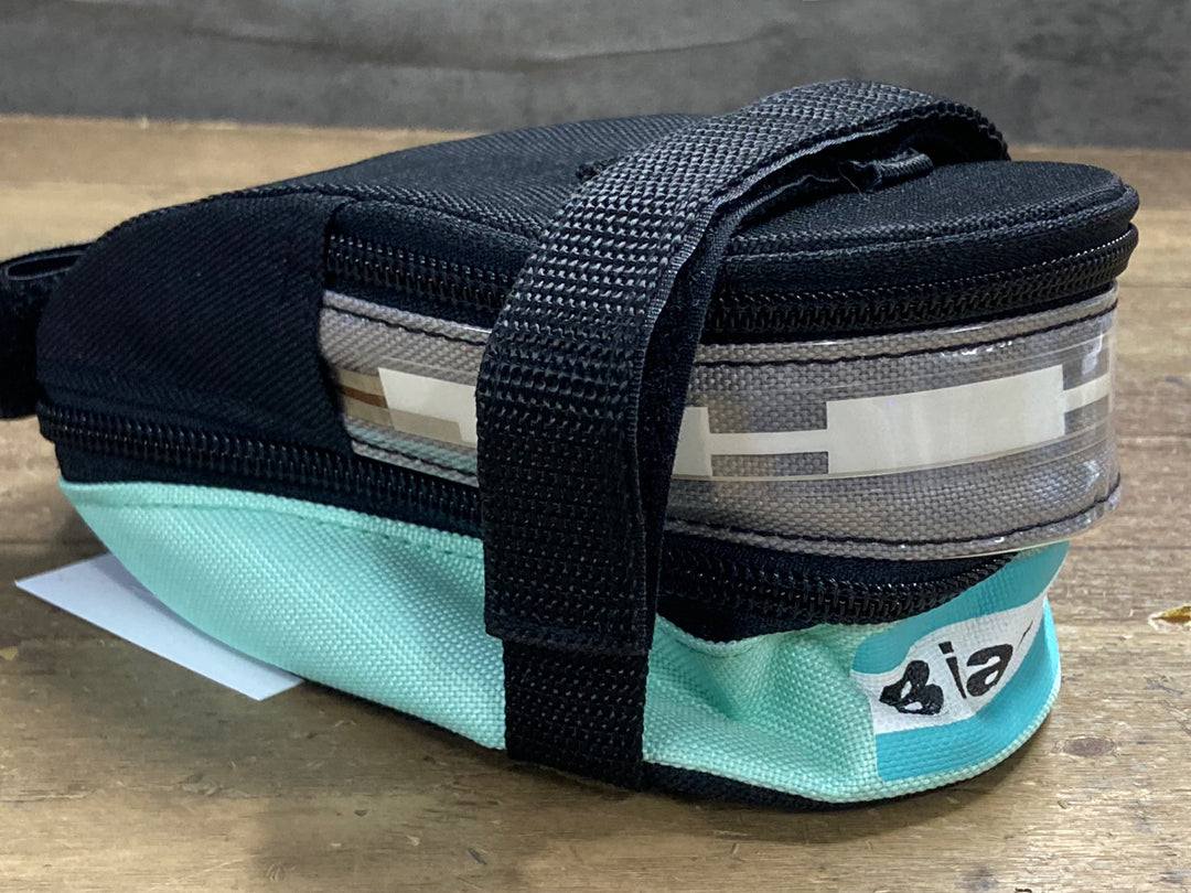 KL114 ビアンキ BIANCHI サドルバッグ 黒 チェレステ