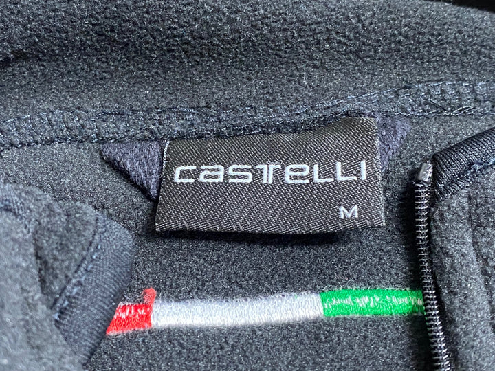 JV553 カステリ CASTELLI 長袖 ジャケット 黒 M 裏起毛 ITALIA Skoda